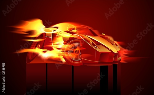 Vector cartoon sportcar