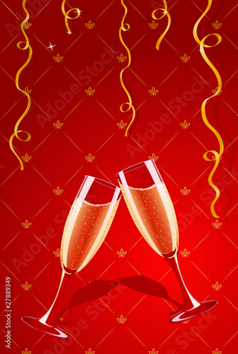 Vector illustration of champagne