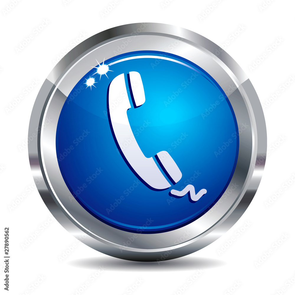 Phone Glossy Icon Button Phone Glossy Icon Button