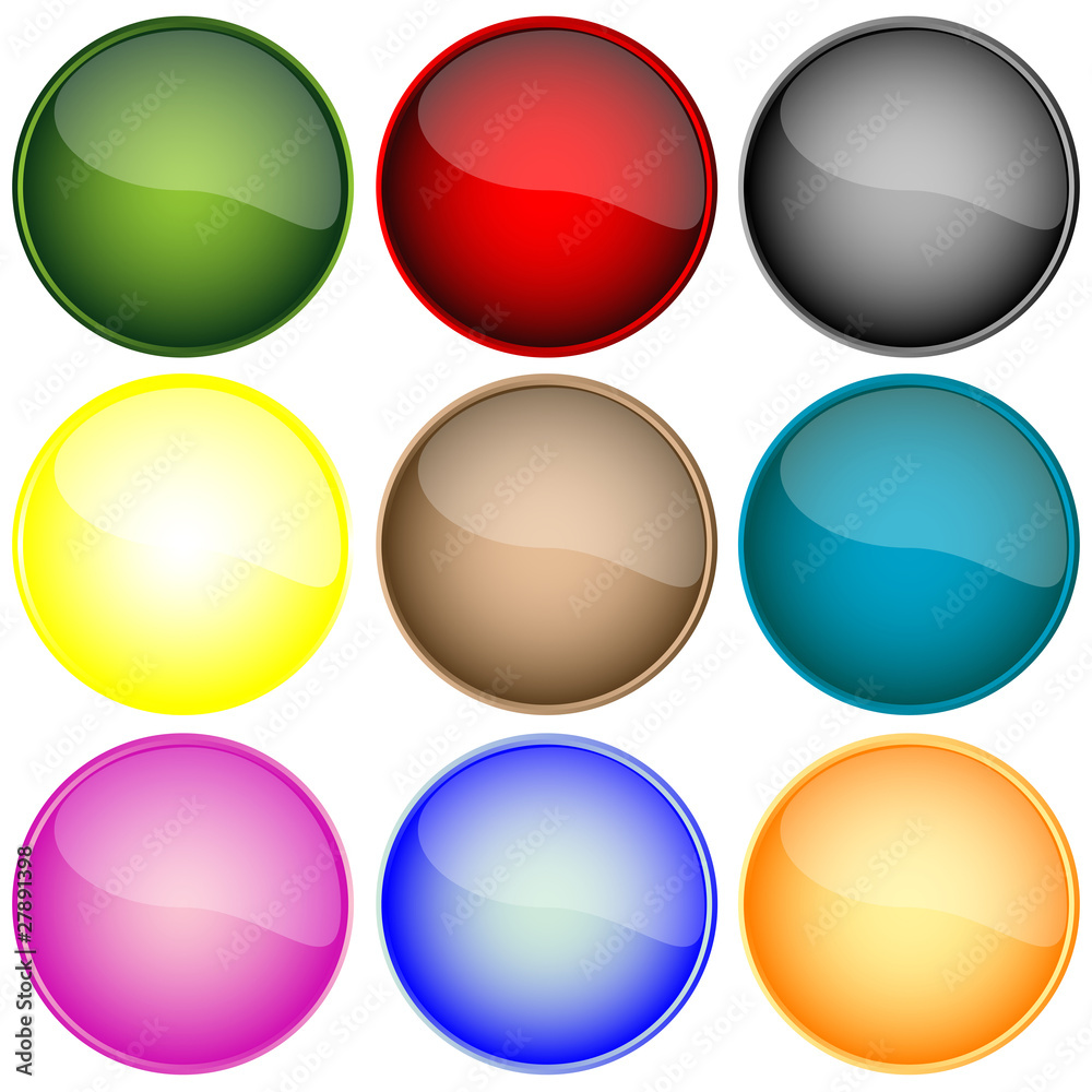 fresh web buttons isolated on white fresh web buttons isolated on white
