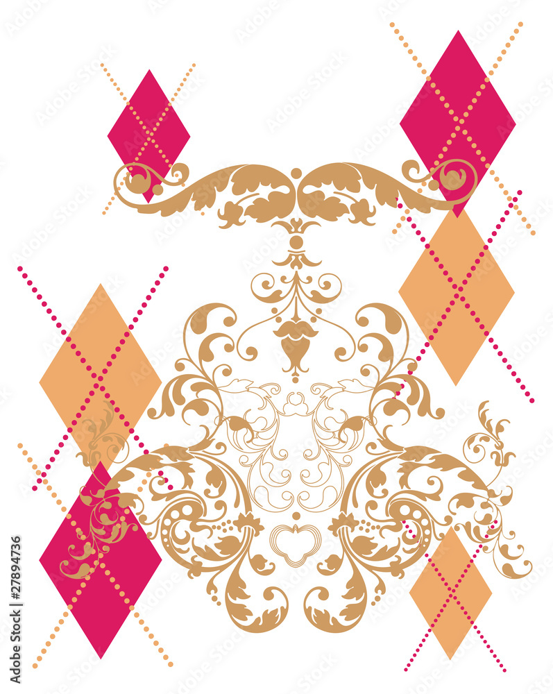 Retro floral background. Vector