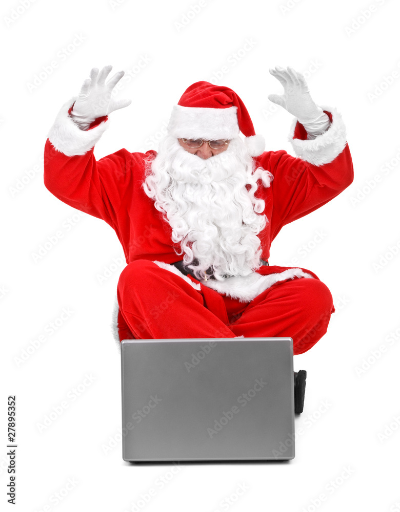 surprised santa claus surprised santa claus