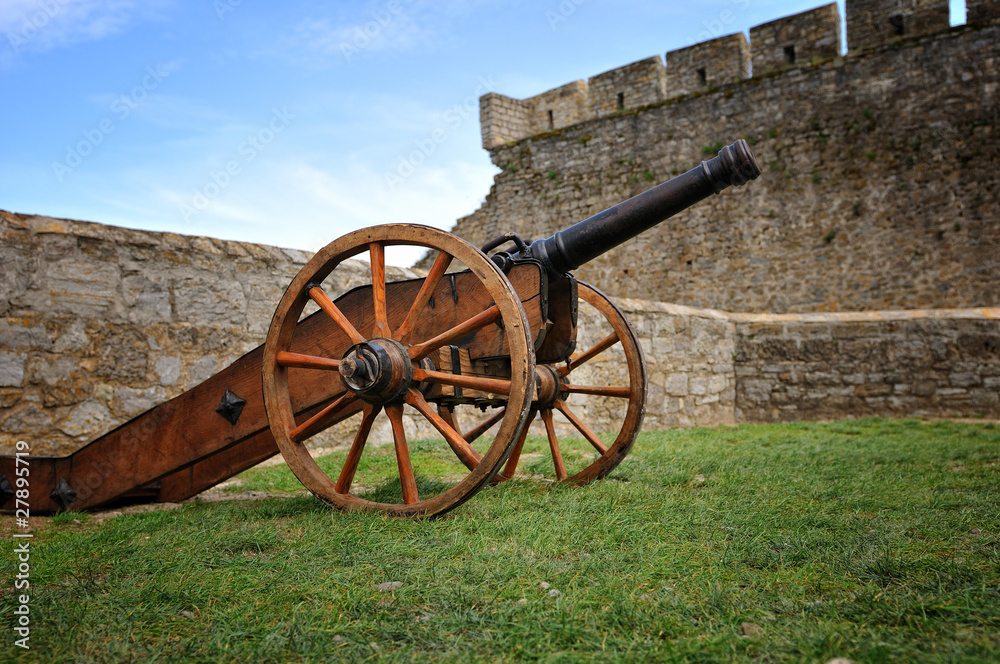 The ancient cannon in Ukrainian fortess
