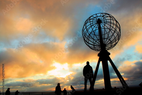 The globe at Nordkapp, Norway photo