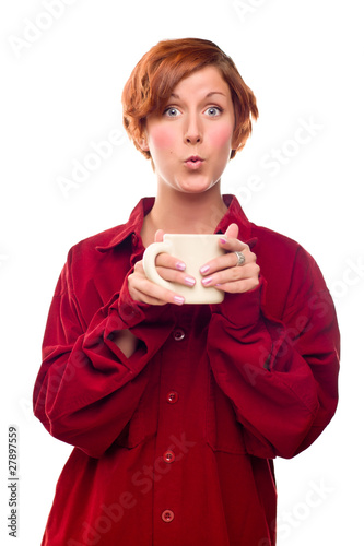 Pretty Red Haired Girl with...