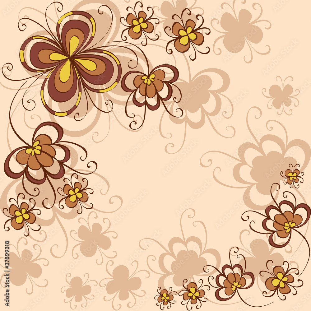 background with decorative flowers background with decorative flowers