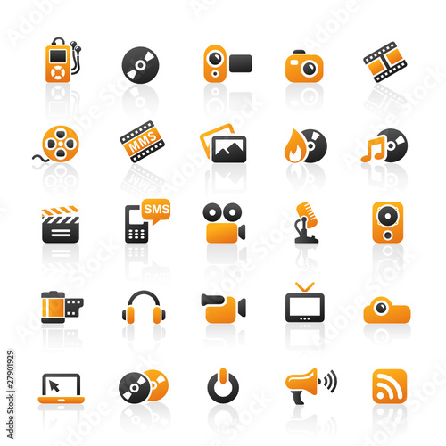 Orange Black Web Icons