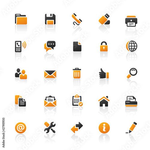 Orange Black Web Icons