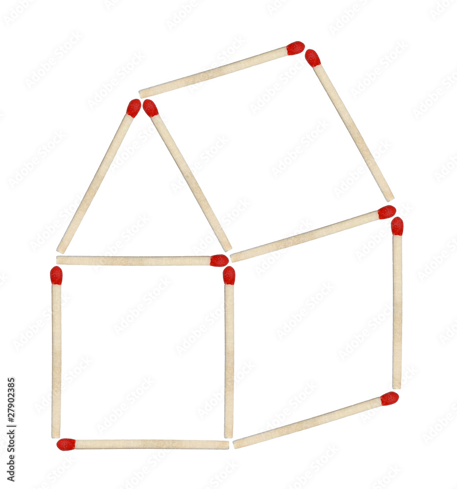 streichholz haus StockFoto Adobe Stock