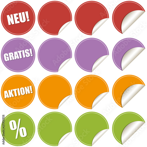 Aufkleber Etiketten