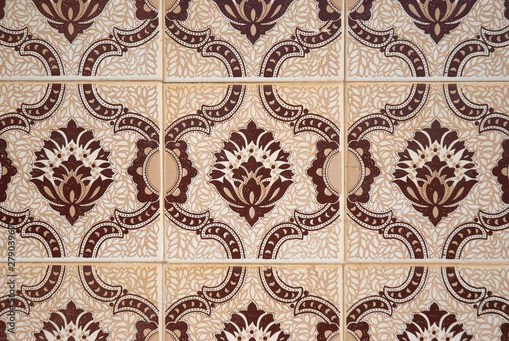 Traditional Portuguese glazed tiles Traditional Portuguese glazed tiles