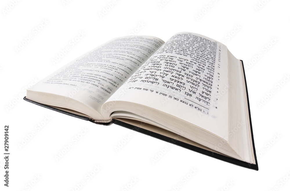 An open book. Bible. Close up. Perspective distortion. An open book. Bible. Close up. Perspective distortion.