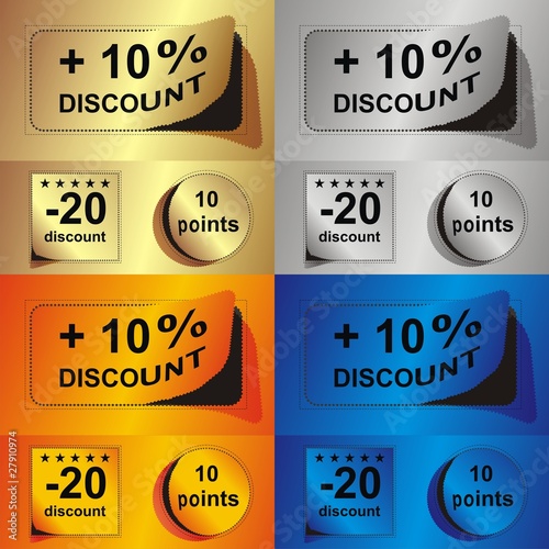 advertising coupon set