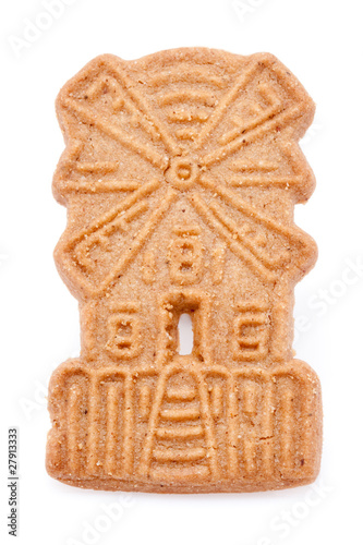 Gewürzspekulatius Windmühle auf weissem Hintergrund