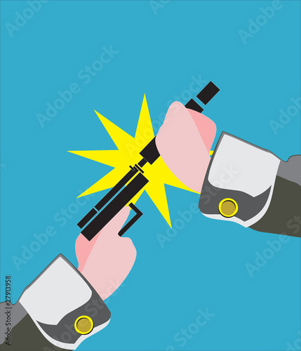 weapon, gun, handgun, illustration