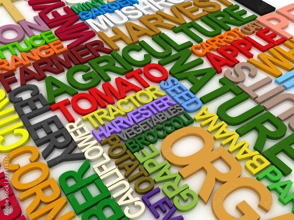 Fototapeta premium Agriculture Words