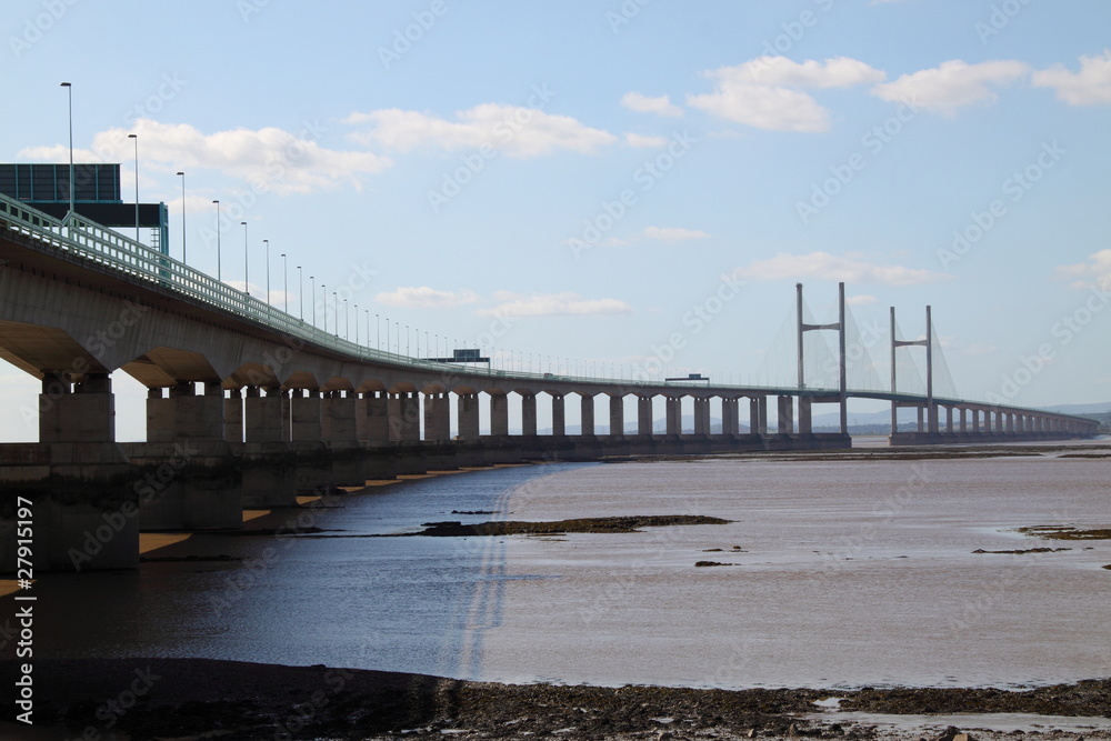 The Second Severn Bridge seen from the English Shore