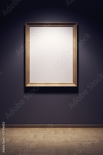 blank frame in the gallery photo