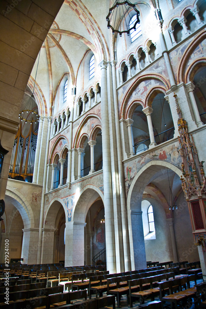 famous gothic dome in Limburg from inside