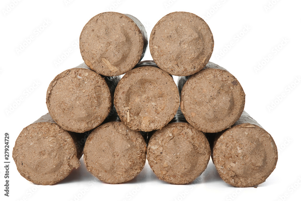 Compacted fireplace wood