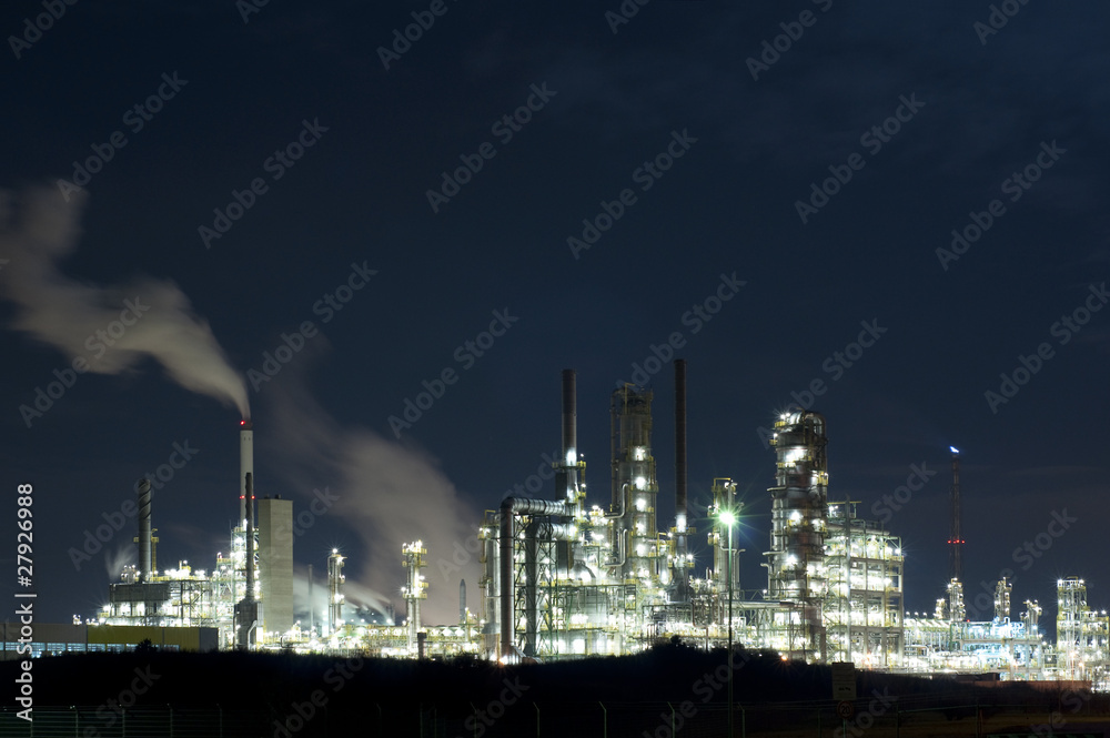 chemical industry by night