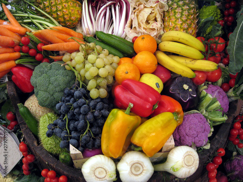 fruit and vegetables on the basket