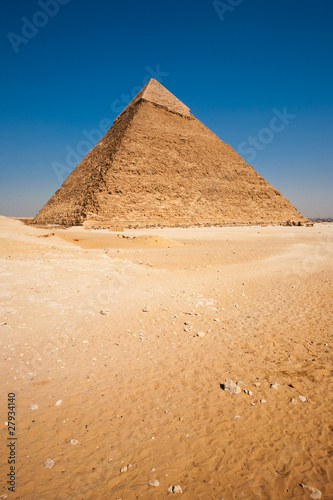 Giza Pyramid Khafre Desert Empty Vertical