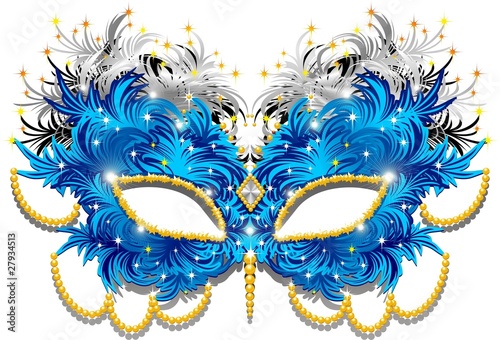 Maschera Carnevale di Piume-Feathers Carnival Mask-3-Vector photo