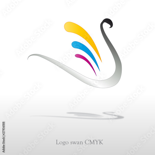 Logo swan cmyk print