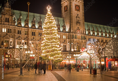 Hamburg, Tannenbaum auf Rathausmarkt