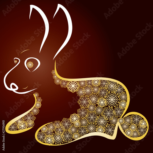 For the Chinese Zodiac card - Rabbit Design,  vector photo