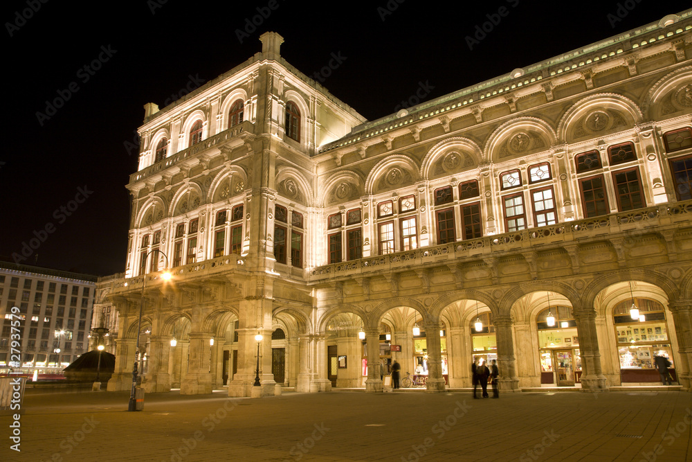 Vienna - opera-house in the night