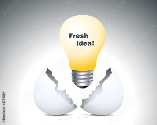 Lamp up of egg shell