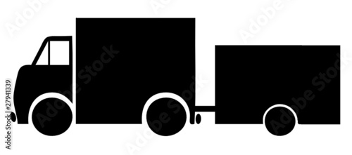 Lastwagen mit Anhänger