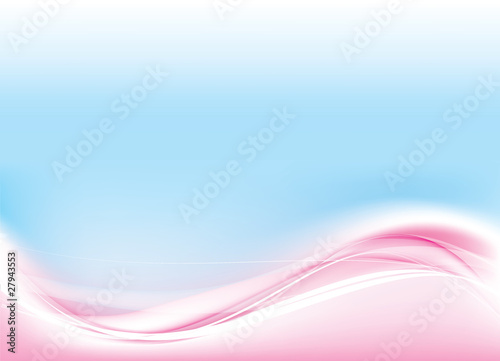 Abstract Vector Wave blue and pink color