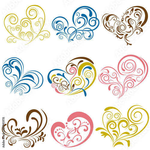 Heart elements set