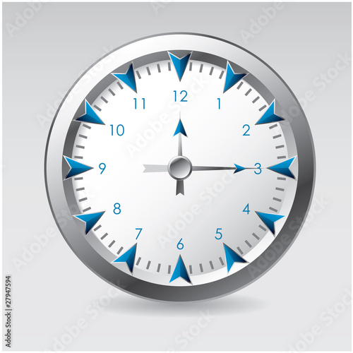 vector illustration of a clock