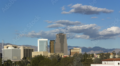 Cityscape of Tucson downtown, AZ