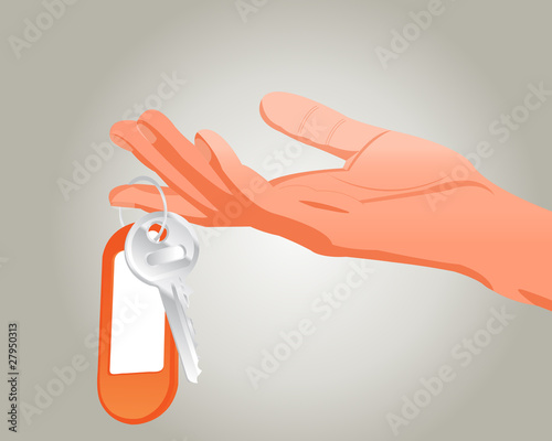 hand with key