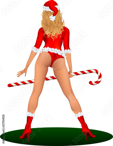 Blonde christmas girl