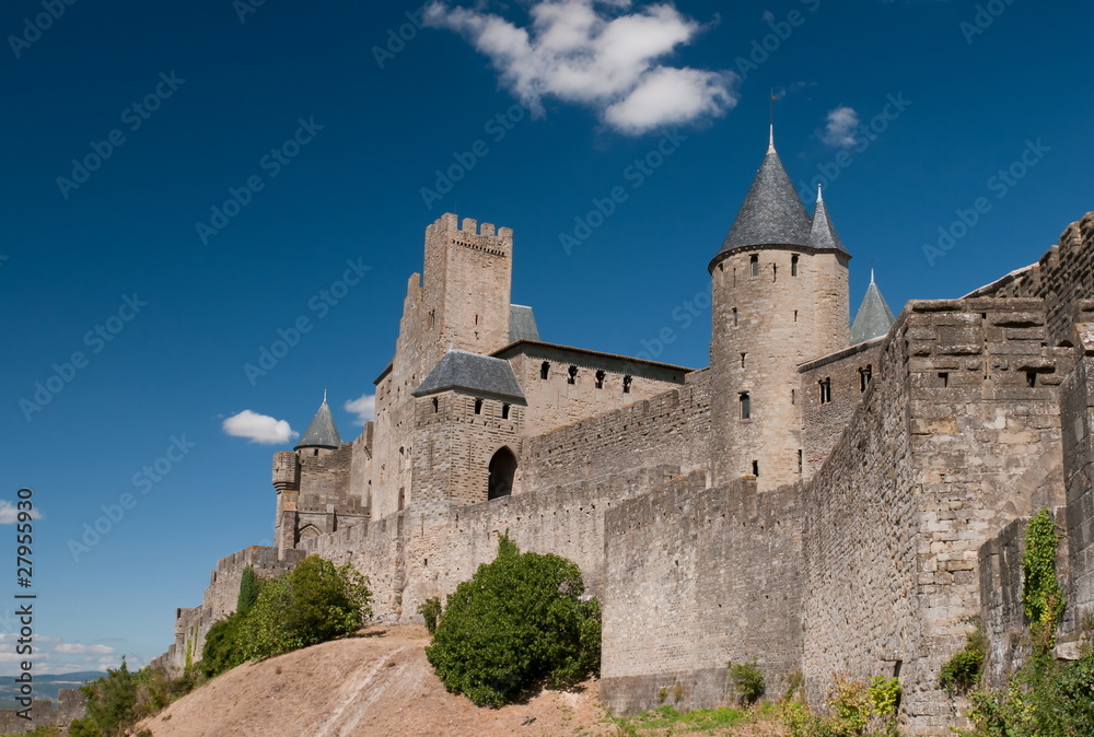 The ancient Citte of Carcassonne in France