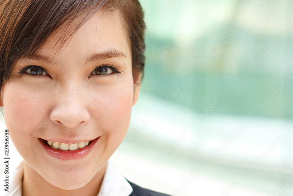 Closeup business portrait with large space for your message Closeup business portrait with large space for your message