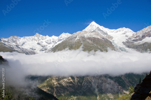 Clouds in the Zermatt valley