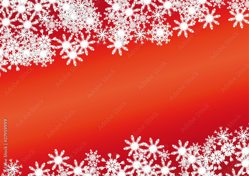 Christmas background on red