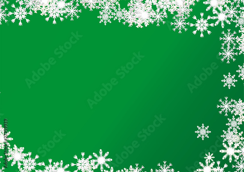 Christmas background on green