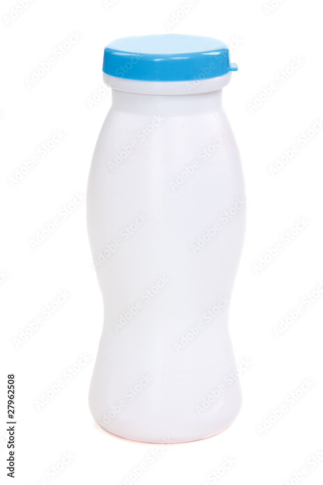 Plastic bottle with blue lid Plastic bottle with blue lid