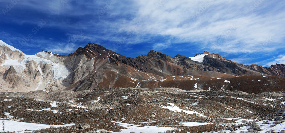 View from Larke pas in the Nepal Himalaya View from Larke pas in the Nepal Himalaya