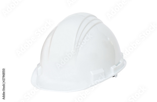 White hard hat on white backgorund