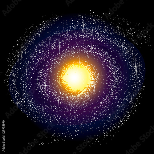 Spiral Galaxy - Milky Way. "Full compatible, gradients."