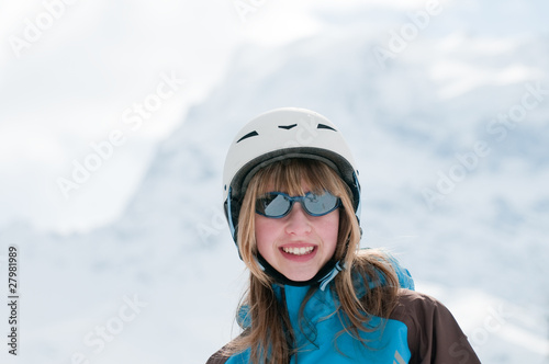 Young skier portrait